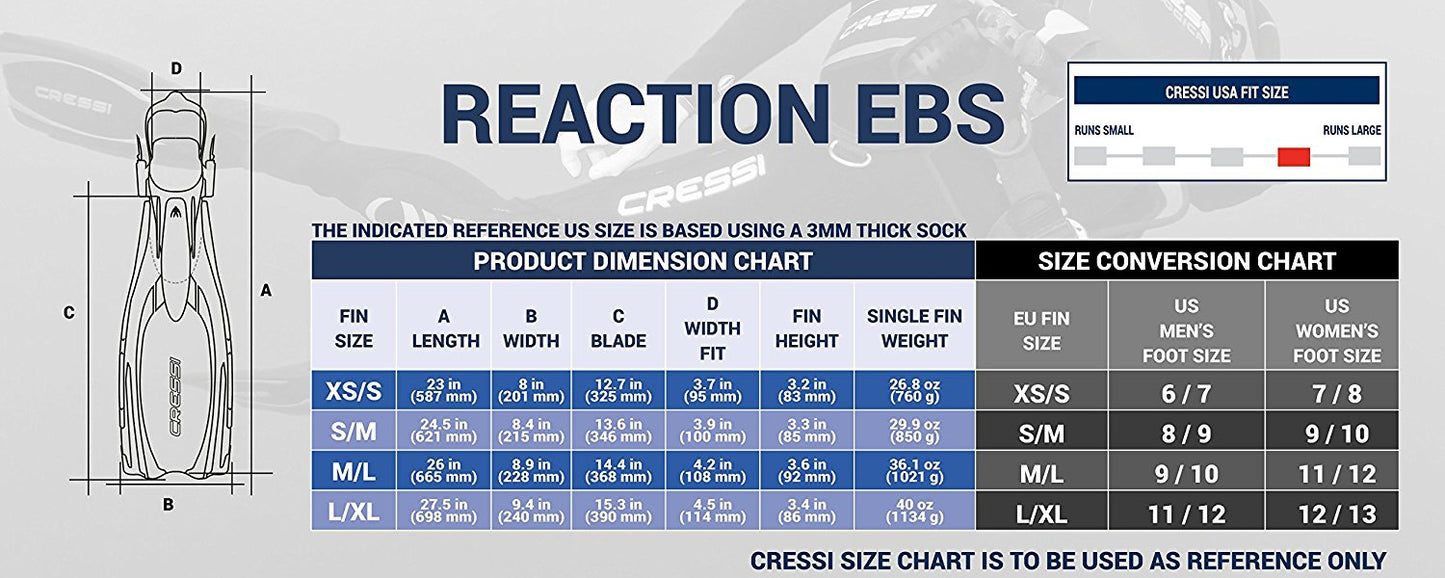 Cressi Rondine Reaction EBS Fins